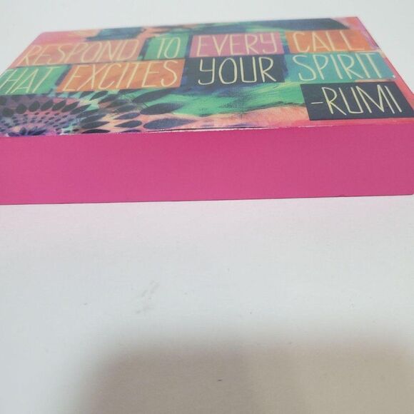 Rumi Inspirational Motivational Quote Multicolor Desk Block - Picture 4 of 4